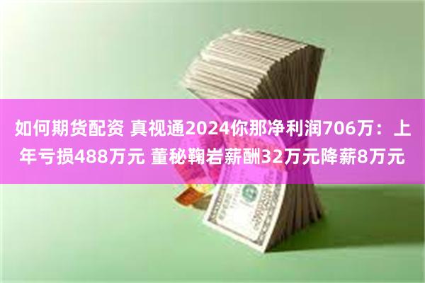 如何期货配资 真视通2024你那净利润706万：上年亏损488万元 董秘鞠岩薪酬32万元降薪8万元
