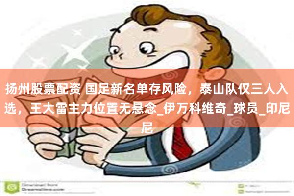 扬州股票配资 国足新名单存风险，泰山队仅三人入选，王大雷主力位置无悬念_伊万科维奇_球员_印尼
